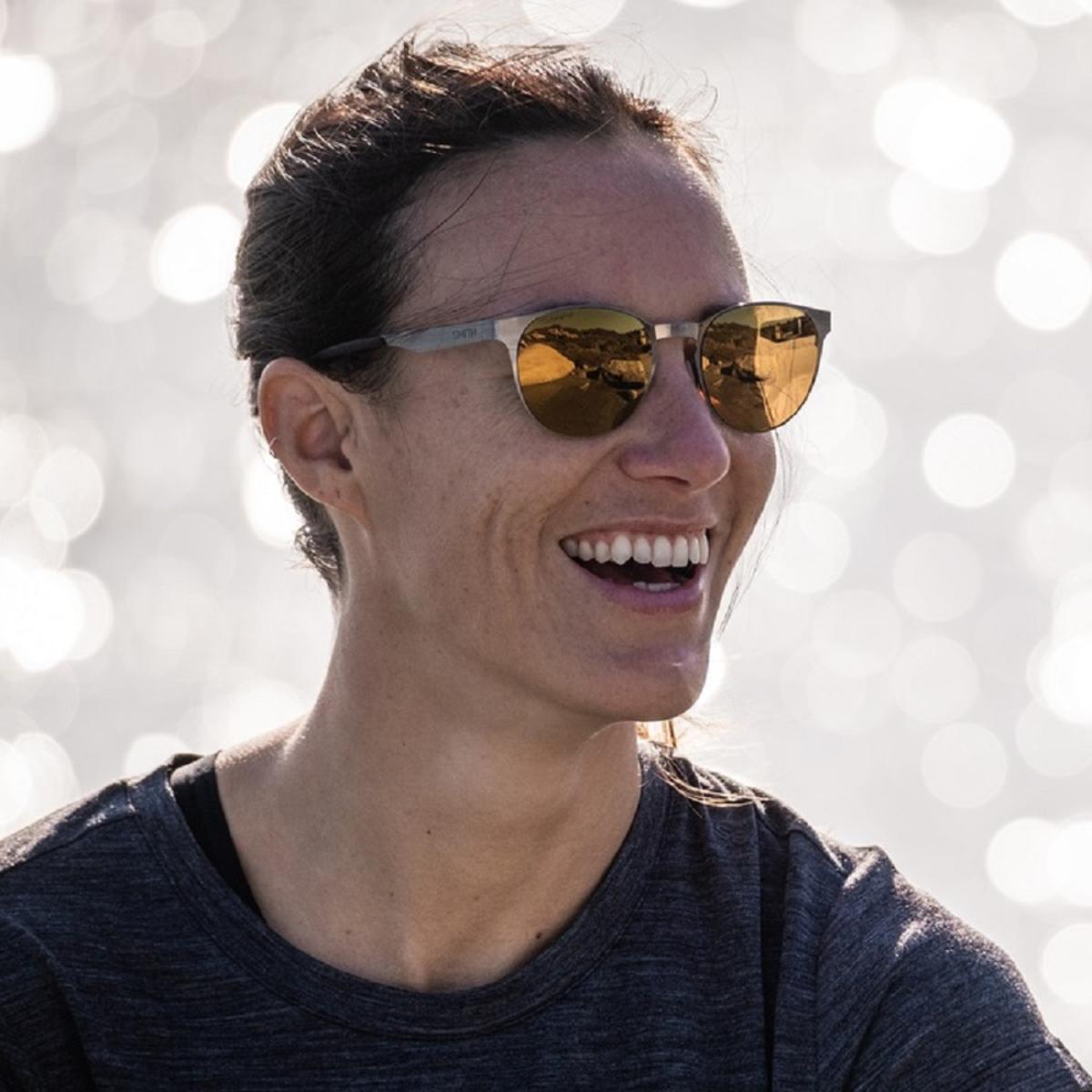  Smith Optics Eastbank Metal Sunglasses ChromaPop Polarized Bronze Mirror - Brushed Gunmetal Frame
