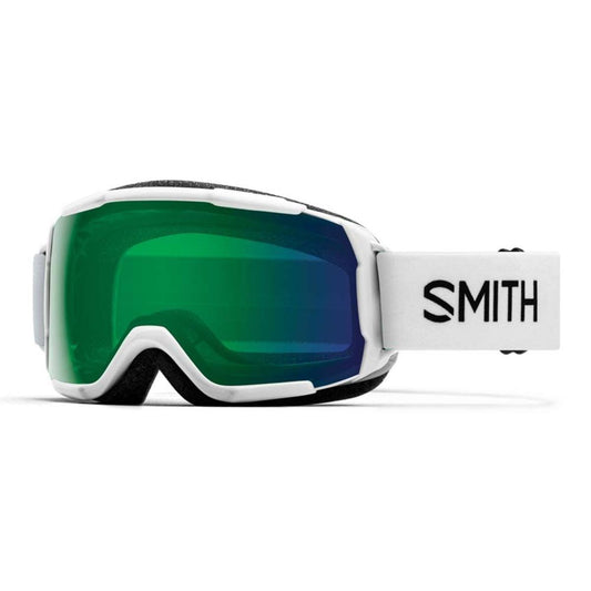  Smith Optics Grom Junior Goggles Chromapop Everyday Green Mirror - White Frame