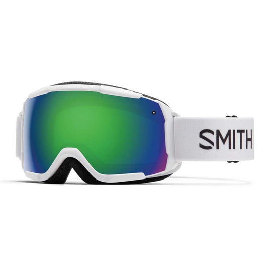  Smith Optics Grom Junior Goggles Green Sol-X Mirror - White Frame