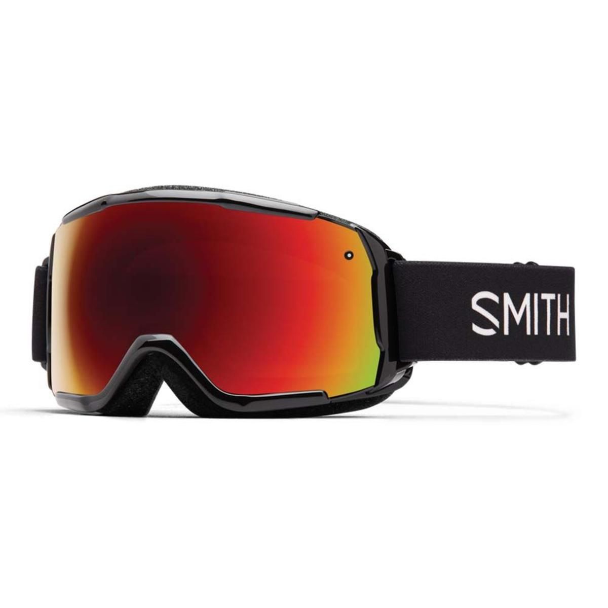  Smith Optics Grom Junior Goggles Red Sol-X Mirror - Black Frame