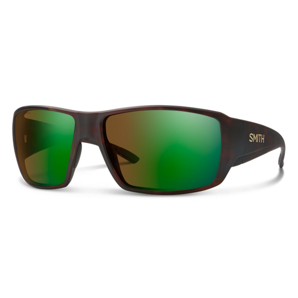  Smith Optics Guides Choice Sunglasses ChromaPop Glass Polarchromic Brown Green Mirror - Matte Tortoise Frame