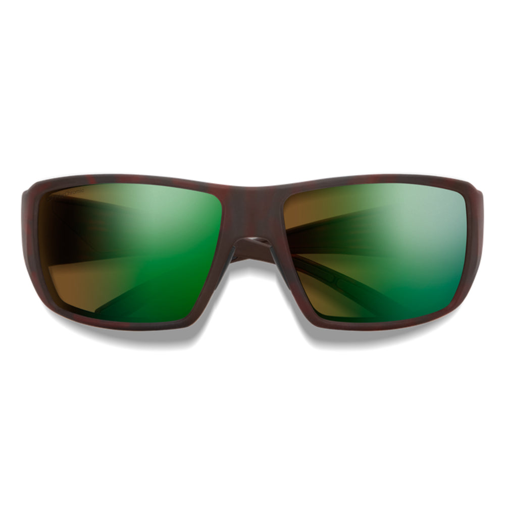  Smith Optics Guides Choice Sunglasses ChromaPop Glass Polarchromic Brown Green Mirror - Matte Tortoise Frame