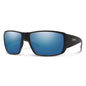  Smith Optics Guides Choice Sunglasses ChromaPop Glass Polarized Blue Mirror - Matte Black Frame