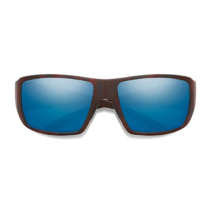  Smith Optics Guides Choice Sunglasses ChromaPop Glass Polarized Blue Mirror - Matte Tortoise Frame