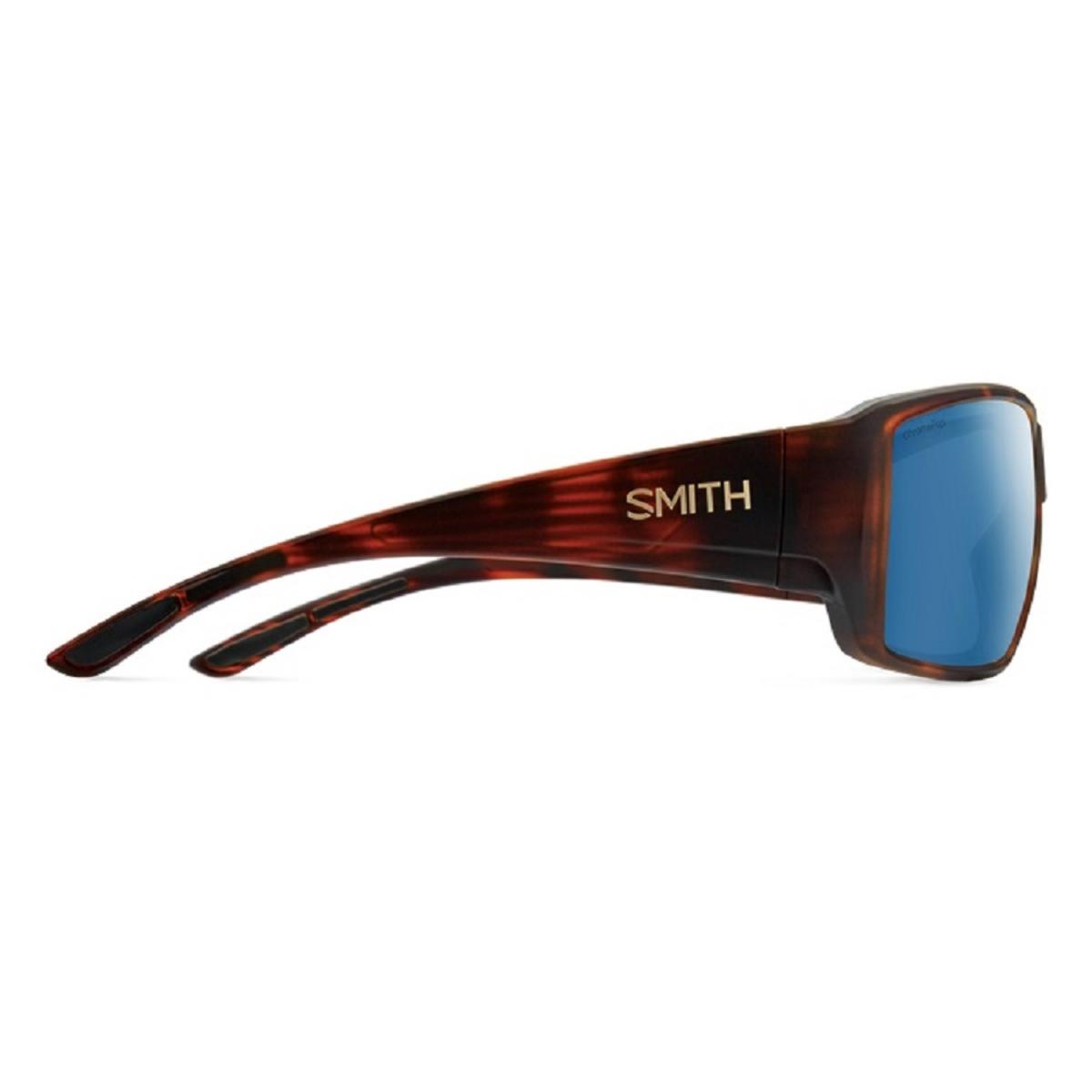  Smith Optics Guides Choice Sunglasses ChromaPop Glass Polarized Blue Mirror - Matte Tortoise Frame