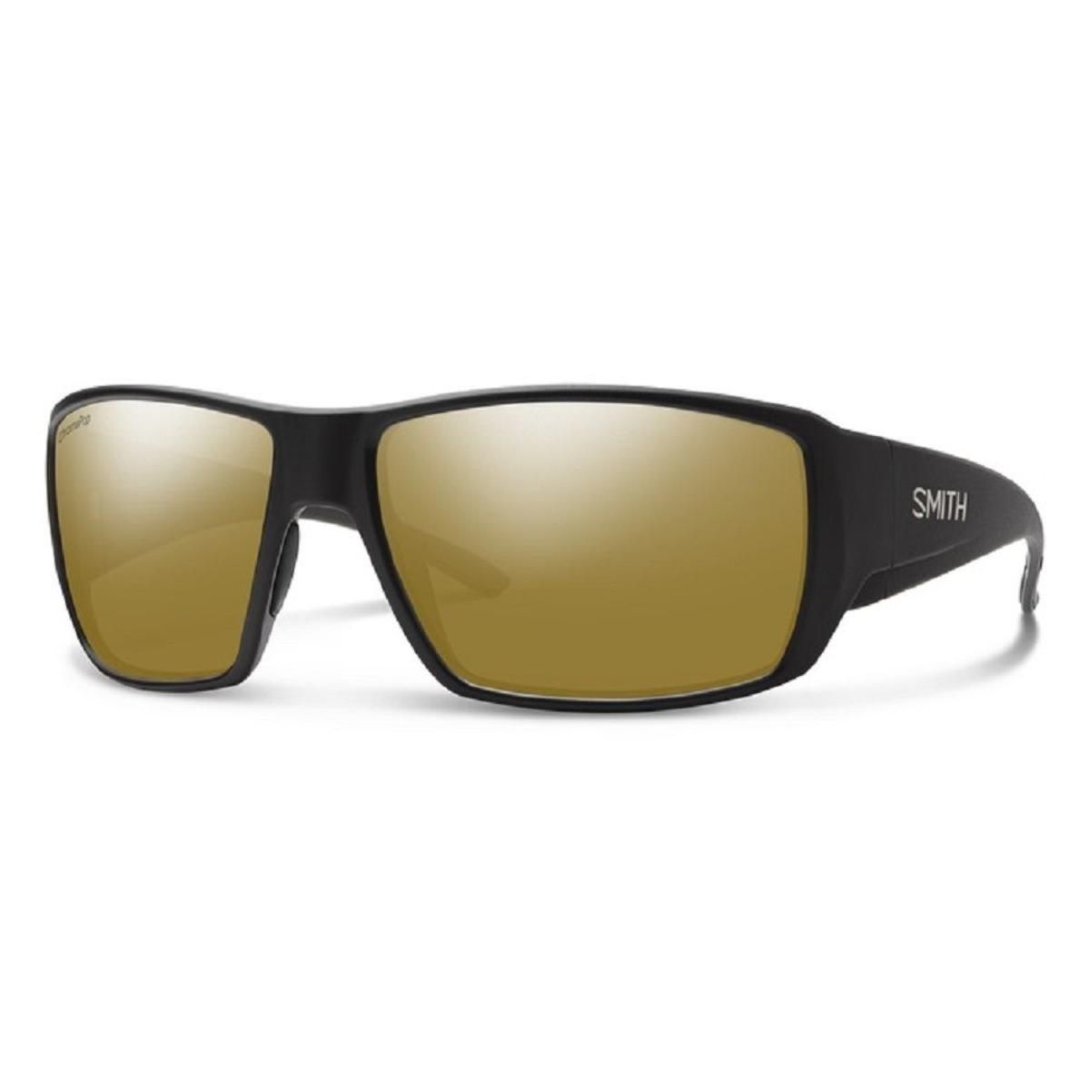  Smith Optics Guides Choice Sunglasses ChromaPop Glass Polarized Bronze Mirror - Matte Black Frame