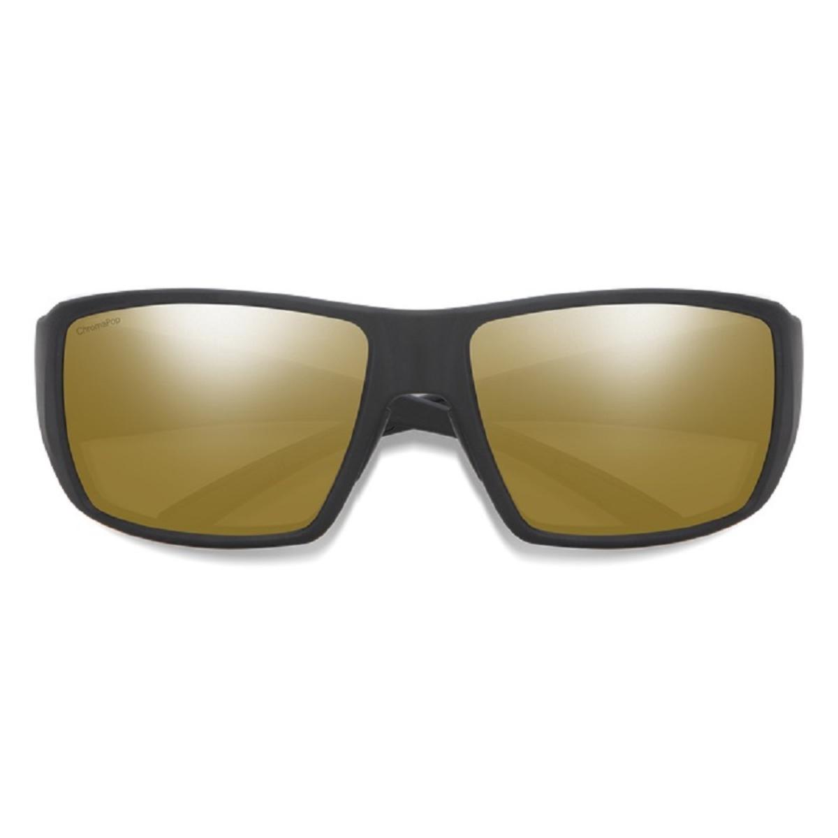  Smith Optics Guides Choice Sunglasses ChromaPop Glass Polarized Bronze Mirror - Matte Black Frame