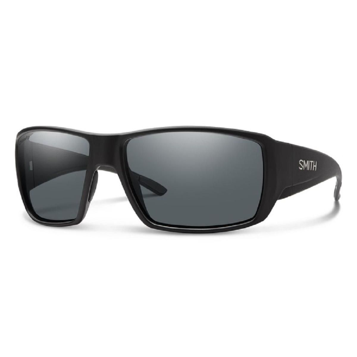  Smith Optics Guides Choice Sunglasses ChromaPop Glass Polarized Gray - Matte Black Frame