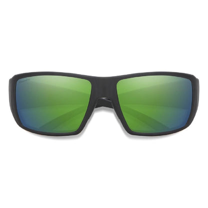  Smith Optics Guides Choice Sunglasses ChromaPop Glass Polarized Green Mirror - Matte Black Frame