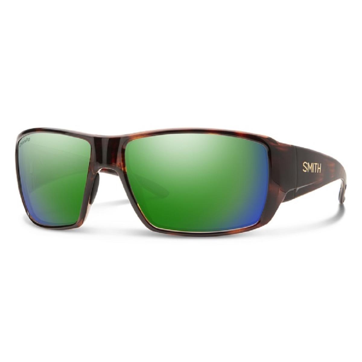  Smith Optics Guides Choice Sunglasses ChromaPop Glass Polarized Green Mirror - Tortoise Frame