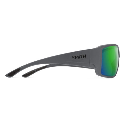  Smith Optics Guides Choice Sunglasses ChromaPop Polarized Green Mirror - Matte Cement Frame