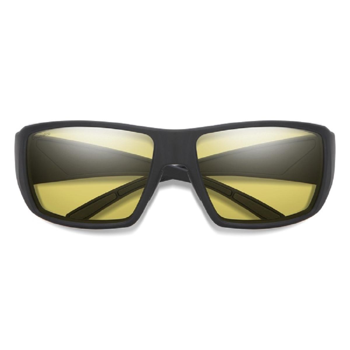  Smith Optics Guides Choice Sunglasses Chromapop Polarized Low Light Yellow - Matte Black Frame