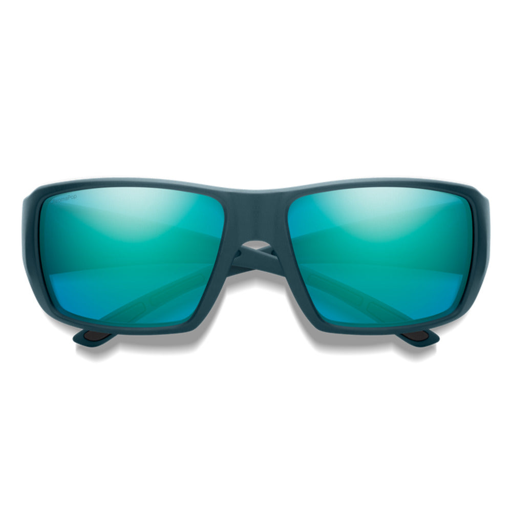  Smith Optics Guides Choice XL Sunglasses ChromaPop Glass Polarized Opal Mirror - Matte Pacific Frame