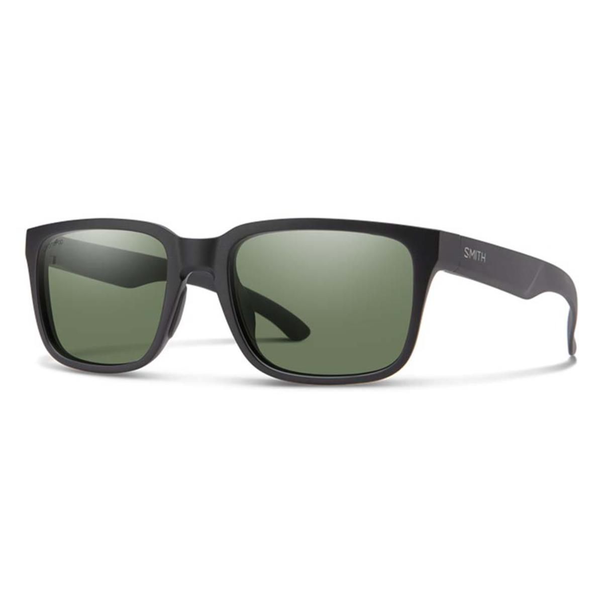  Smith Optics Headliner Sunglasses ChromaPop Polarized Gray Green Mirror - Matte Black Frame