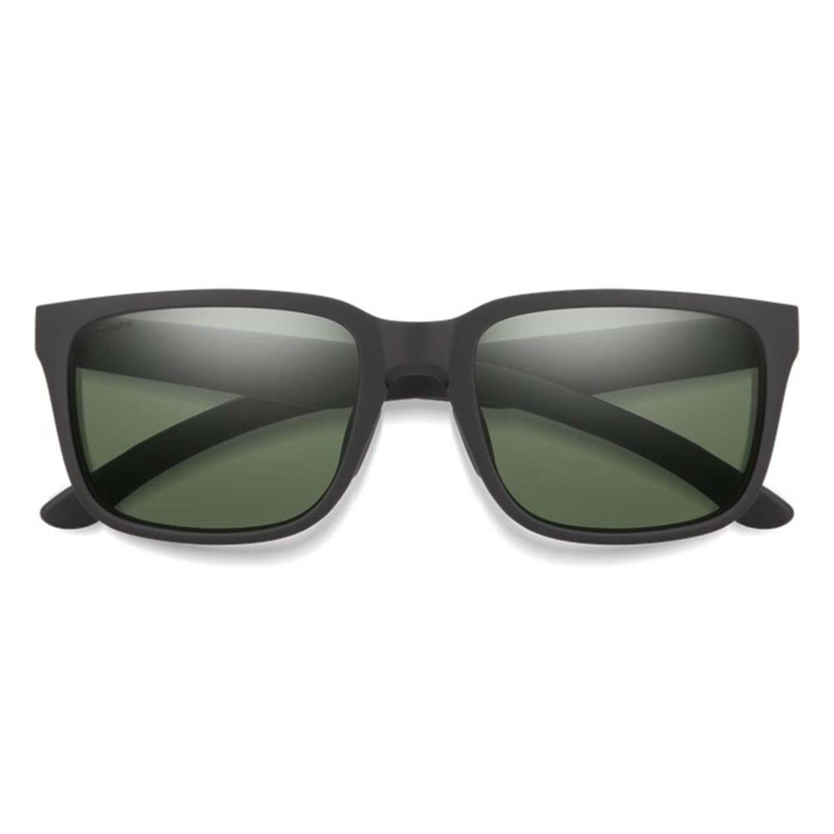  Smith Optics Headliner Sunglasses ChromaPop Polarized Gray Green Mirror - Matte Black Frame