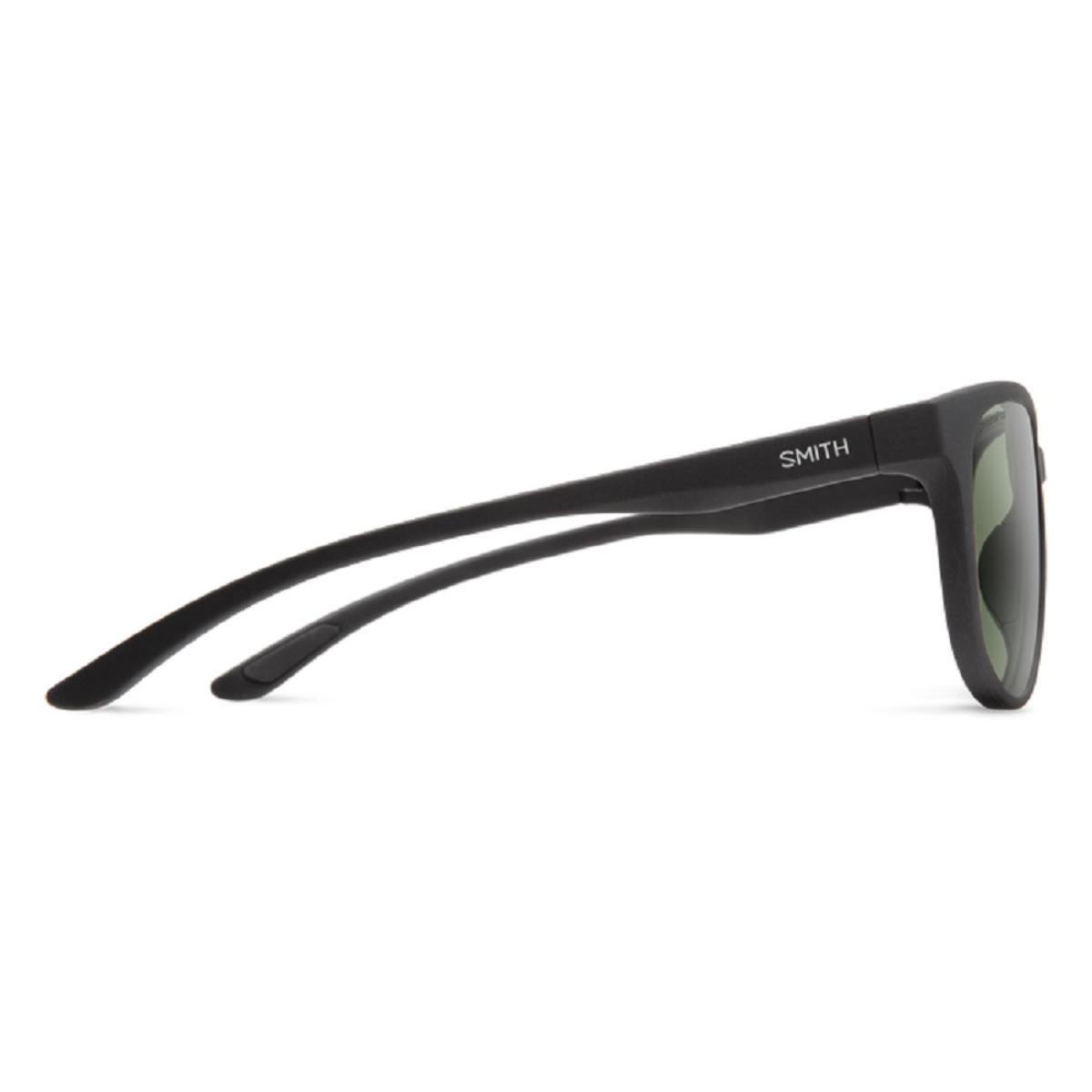  Smith Optics Lake Shasta Sunglasses ChromaPop Polarized Gray Green - Matte Black Frame