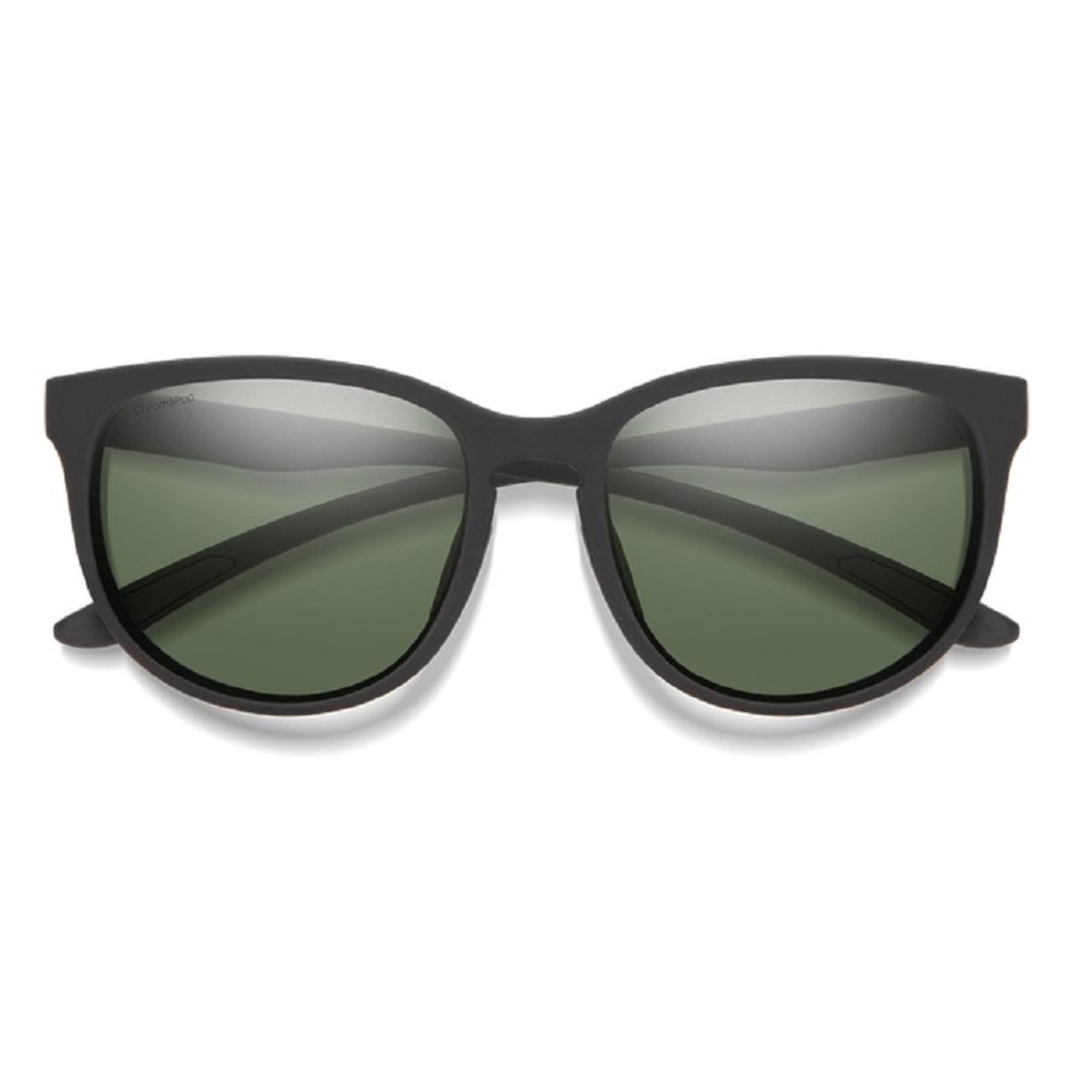  Smith Optics Lake Shasta Sunglasses ChromaPop Polarized Gray Green - Matte Black Frame