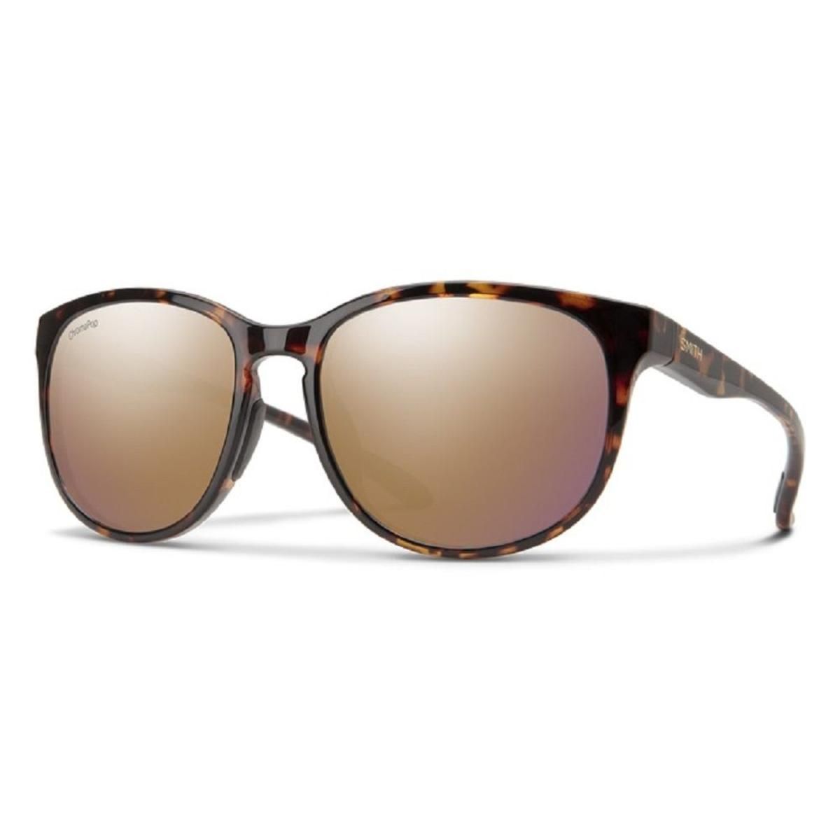  Smith Optics Lake Shasta Sunglasses ChromaPop Polarized Rose Gold Mirror - Tortoise Frame
