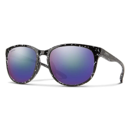  Smith Optics Lake Shasta Sunglasses ChromaPop Polarized Violet Mirror - Black Marble Frame
