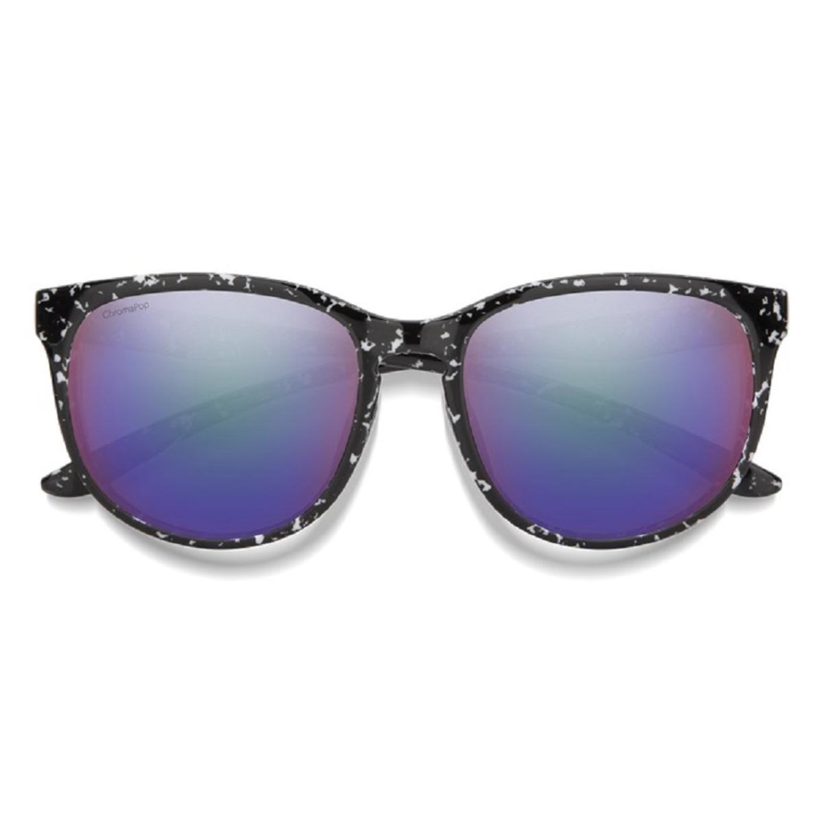 Smith Optics Lake Shasta Sunglasses ChromaPop Polarized Violet Mirror - Black Marble Frame
