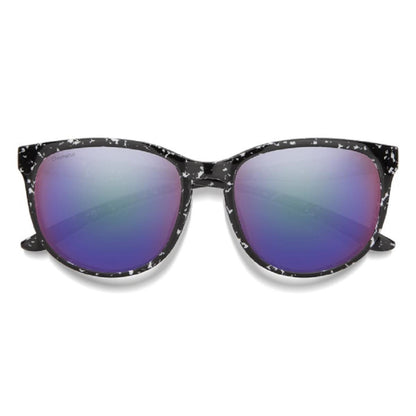  Smith Optics Lake Shasta Sunglasses ChromaPop Polarized Violet Mirror - Black Marble Frame
