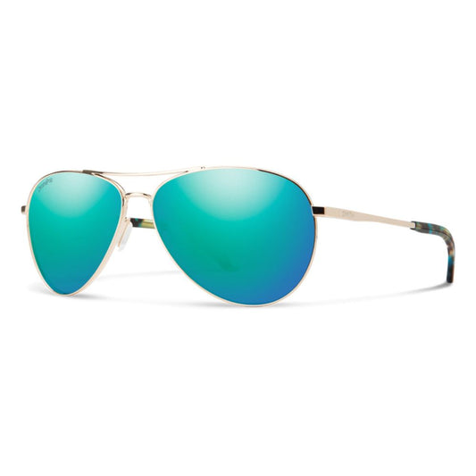  Smith Optics Langley 2 Sunglasses ChromaPop Opal Mirror - Gold Frame