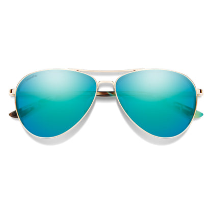  Smith Optics Langley 2 Sunglasses ChromaPop Opal Mirror - Gold Frame