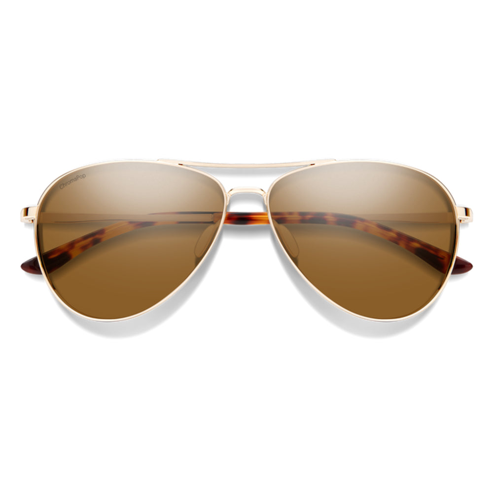  Smith Optics Langley 2 Sunglasses ChromaPop Polarized Brown - Gold Frame
