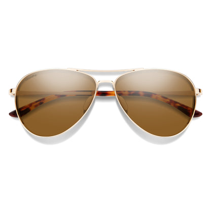  Smith Optics Langley 2 Sunglasses ChromaPop Polarized Brown - Gold Frame