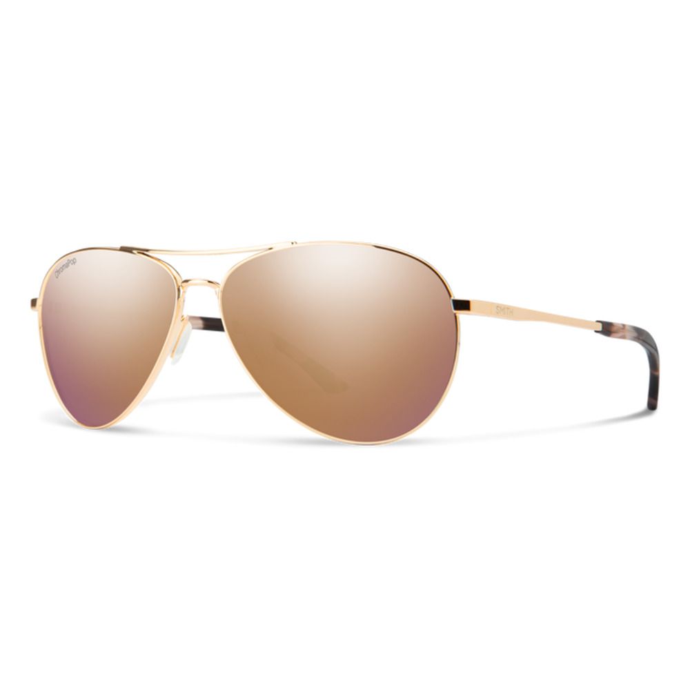  Smith Optics Langley 2 Sunglasses ChromaPop Polarized Rose Gold Mirror - Rose Gold Frame
