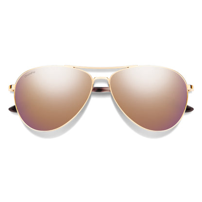  Smith Optics Langley 2 Sunglasses ChromaPop Polarized Rose Gold Mirror - Rose Gold Frame