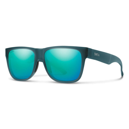 Smith Optics Lowdown 2 Sunglasses ChromaPop Glass Polarized Opal Mirror - Matte Pacific Crystal Frame