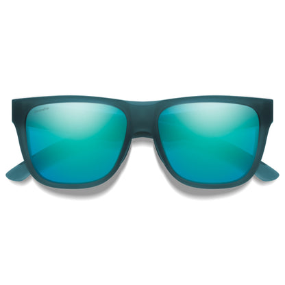  Smith Optics Lowdown 2 Sunglasses ChromaPop Glass Polarized Opal Mirror - Matte Pacific Crystal Frame