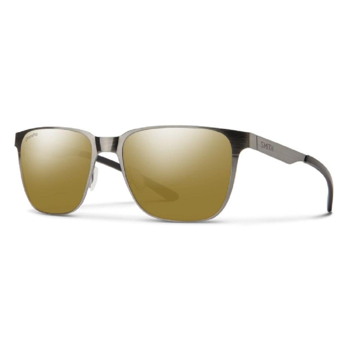  Smith Optics Lowdown Metal Sunglasses ChromaPop Polarized Bronze Mirror - Brushed Gunmetal Frame