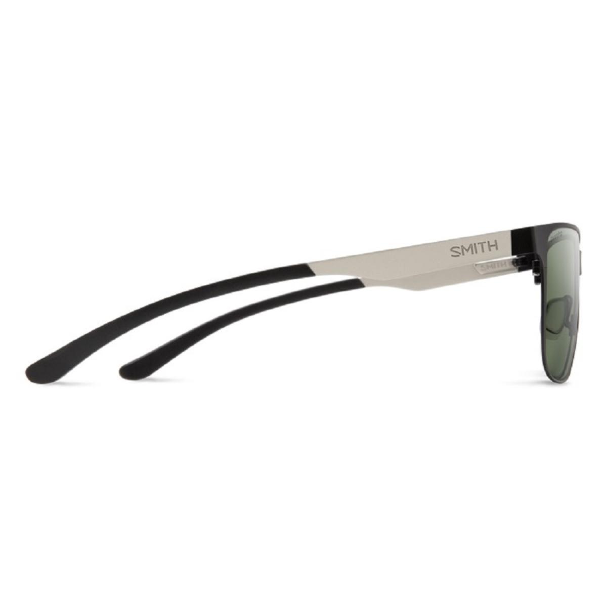  Smith Optics Lowdown Metal Sunglasses ChromaPop Polarized Gray Green - Matte Black/Silver Frame