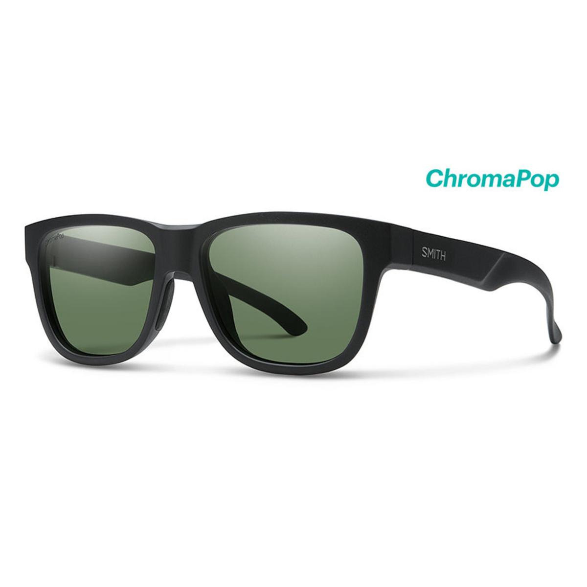  Smith Optics Lowdown Slim 2 Sunglasses Chromapop Polarized Gray Green - Matte Black Frame