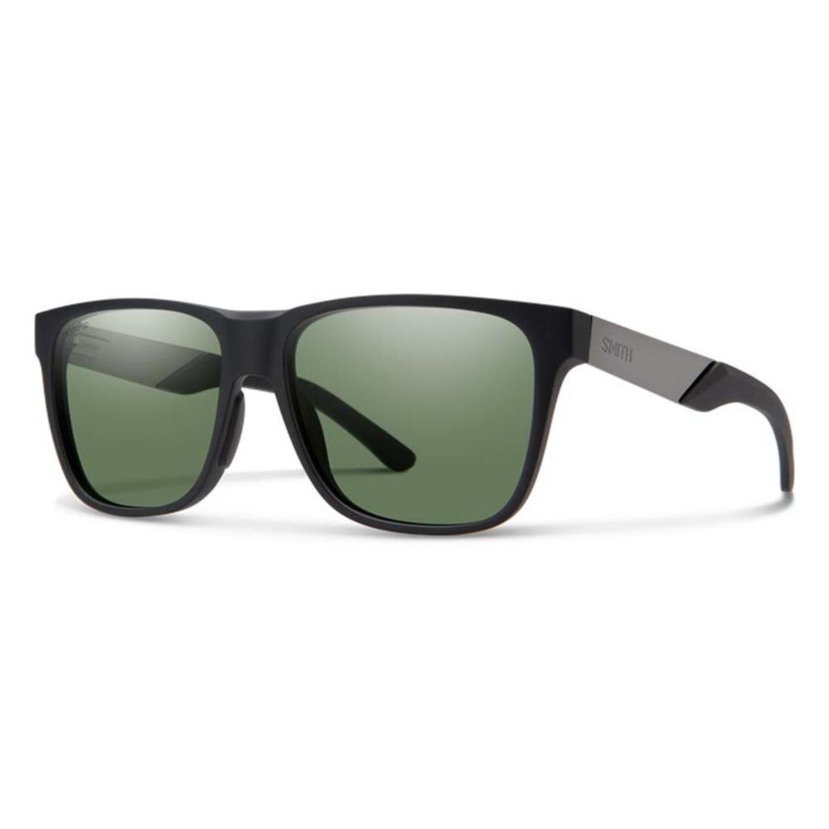  Smith Optics Lowdown Steel Sunglasses ChromaPop Polarized Gray Green - Matte Black Ruthenium Frame