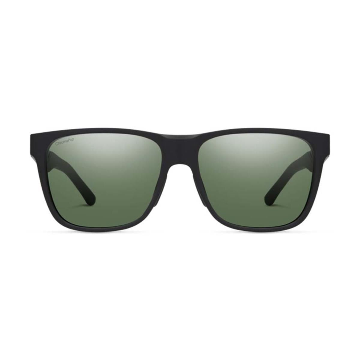  Smith Optics Lowdown Steel Sunglasses ChromaPop Polarized Gray Green - Matte Black Ruthenium Frame
