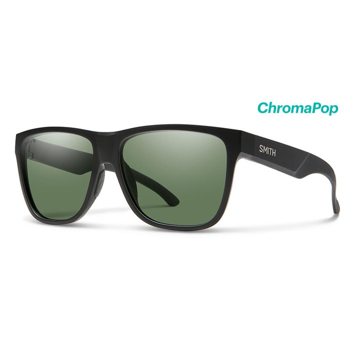  Smith Optics Lowdown XL 2 Sunglasses Chromapop Polarized Gray Green - Matte Black Frame