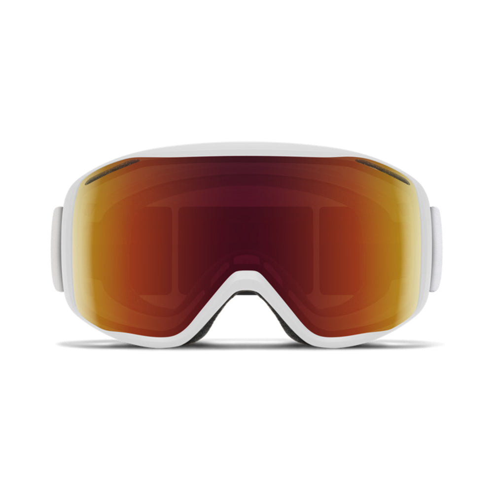  Smith Optics Rally Goggles Red Sol-X Mirror - White Frame
