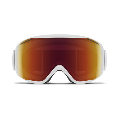  Smith Optics Rally Goggles Red Sol-X Mirror - White Frame