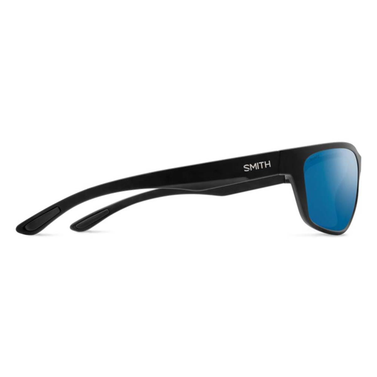  Smith Optics Redding Sunglasses ChromaPop Glass Polarized Blue Mirror - Matte Black Frame