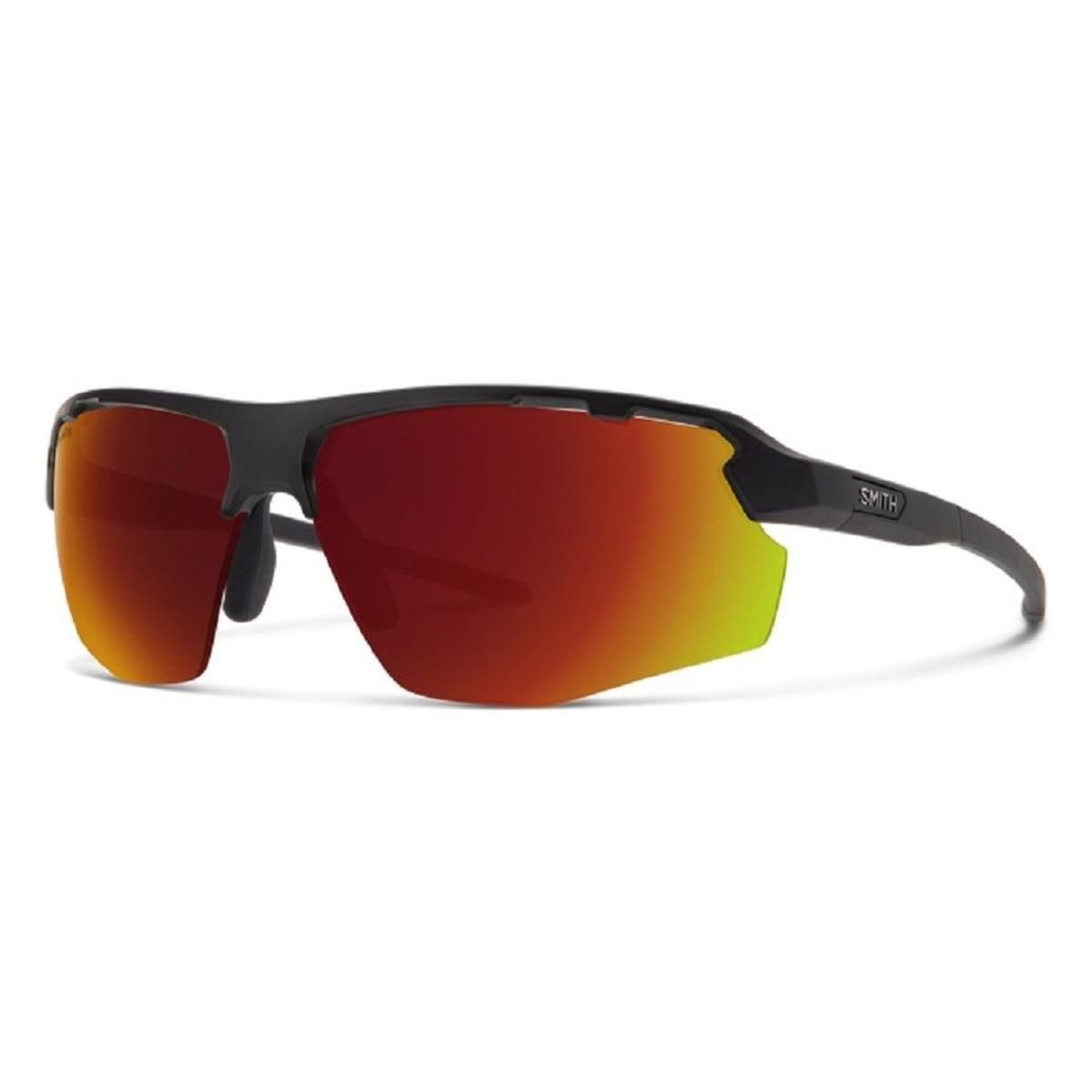  Smith Optics Resolve Sunglasses ChromaPop Red Mirror - Matte Black Frame