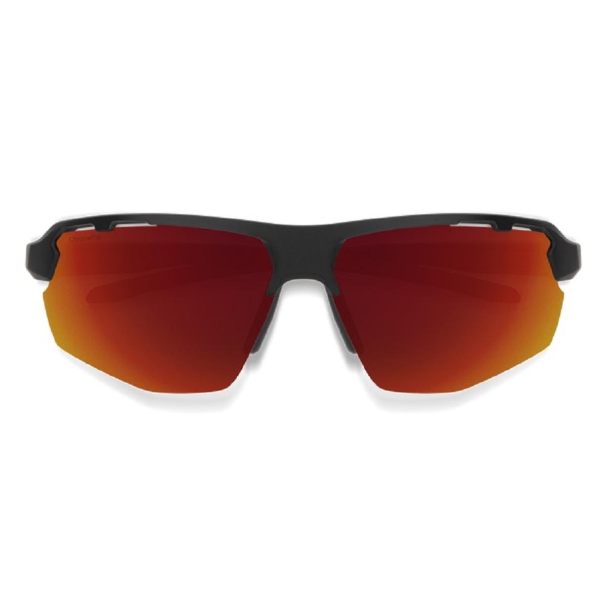  Smith Optics Resolve Sunglasses ChromaPop Red Mirror - Matte Black Frame