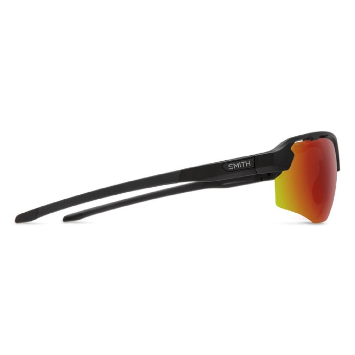  Smith Optics Resolve Sunglasses ChromaPop Red Mirror - Matte Black Frame