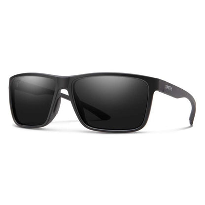  Smith Optics Riptide Sunglasses ChromaPop Glass Polarized Black Mirror - Matte Black Frame