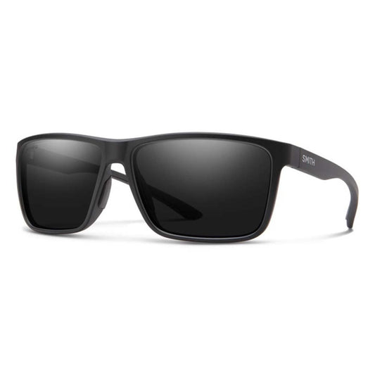  Smith Optics Riptide Sunglasses ChromaPop Glass Polarized Black Mirror - Matte Black Frame