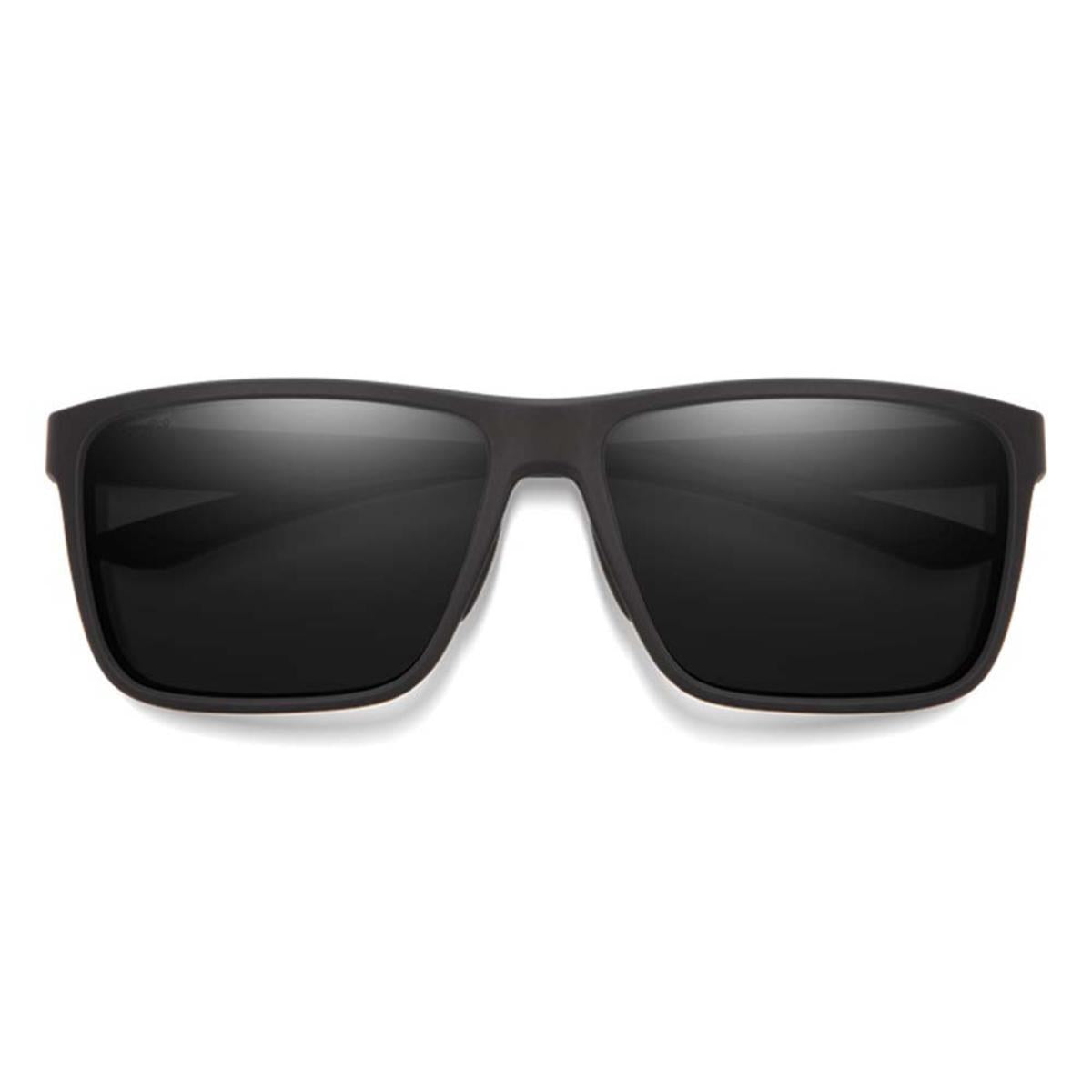  Smith Optics Riptide Sunglasses ChromaPop Glass Polarized Black Mirror - Matte Black Frame