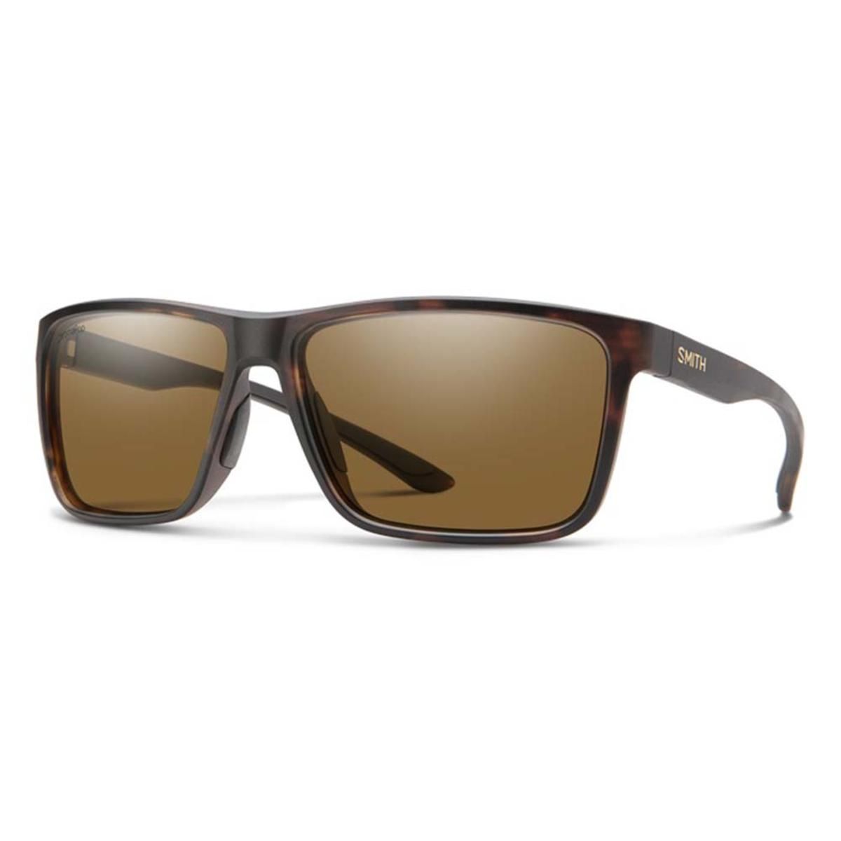 Smith Optics Riptide Sunglasses ChromaPop Glass Polarized Brown Mirror - Matte Tortoise Frame