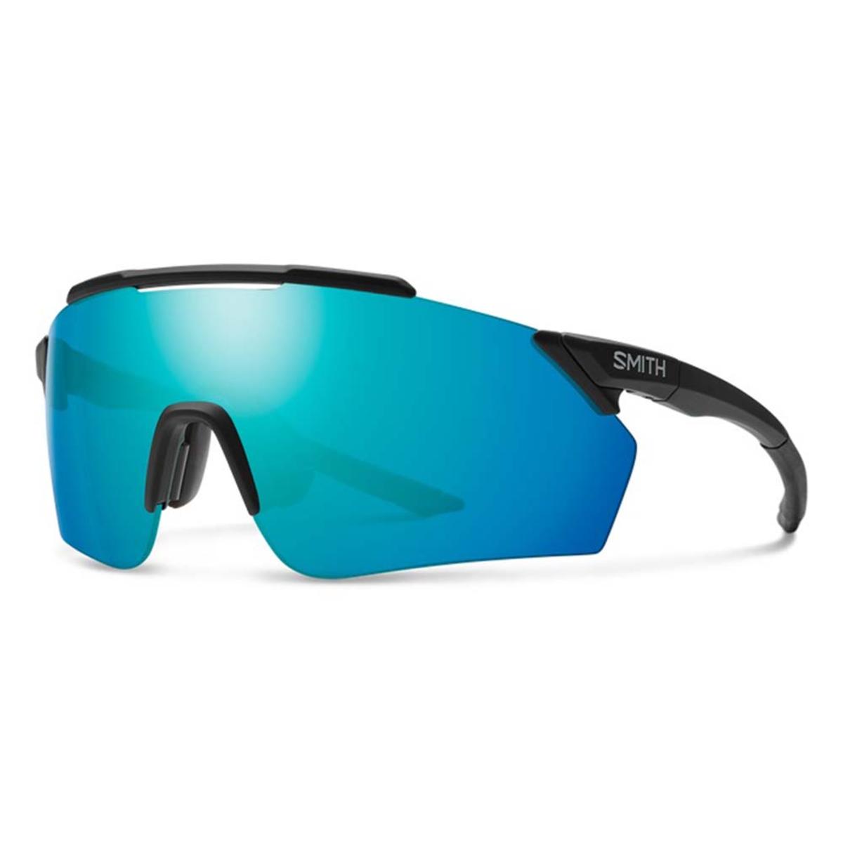  Smith Optics Ruckus Sunglasses ChromaPop Opal Mirror - Matte Black Frame